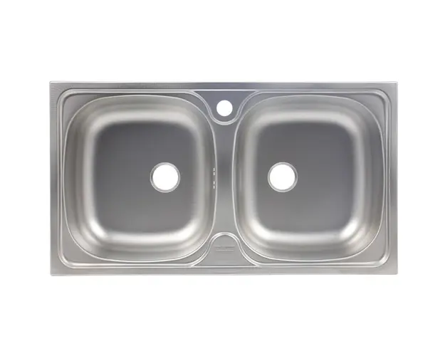 Chiuveta Inox CIL 620, Inox dekor, doua cuve, 780x435mm