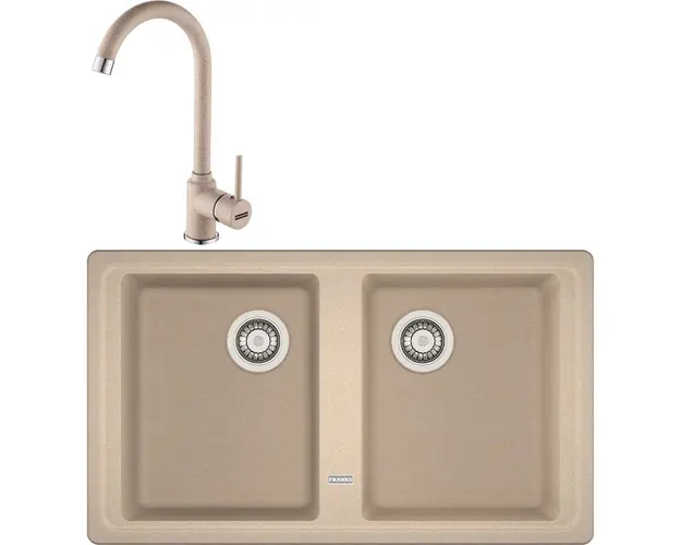 Pachet chiuveta fragranite Franke BFG 620-86 + Baterie Pola 1.0, 860x500 mm, adancime cuva 200mm, compozit granit, Avena