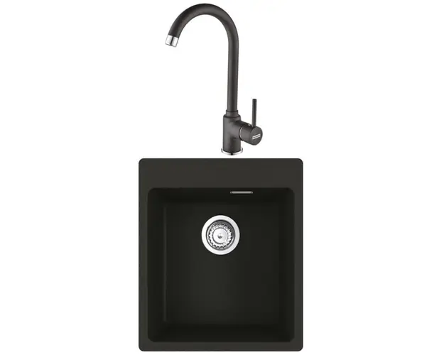 Pachet chiuveta MRG 610-39 + baterie Pola 1.0 Negru