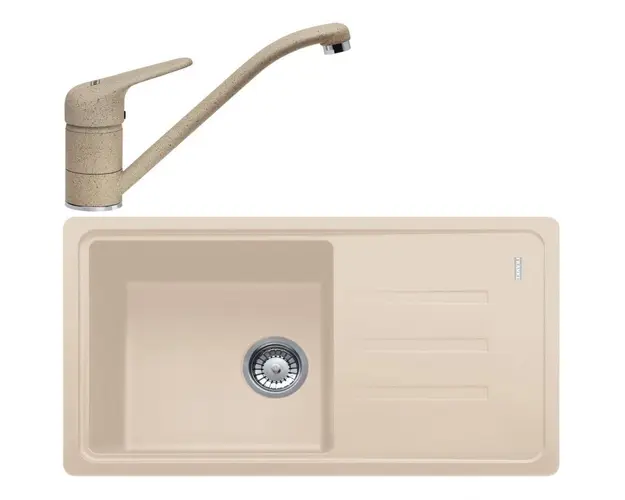 Pachet Franke Chiuveta BSG 611-78 780 x 435 + Baterie Novara Plus avena, 114.0491.716