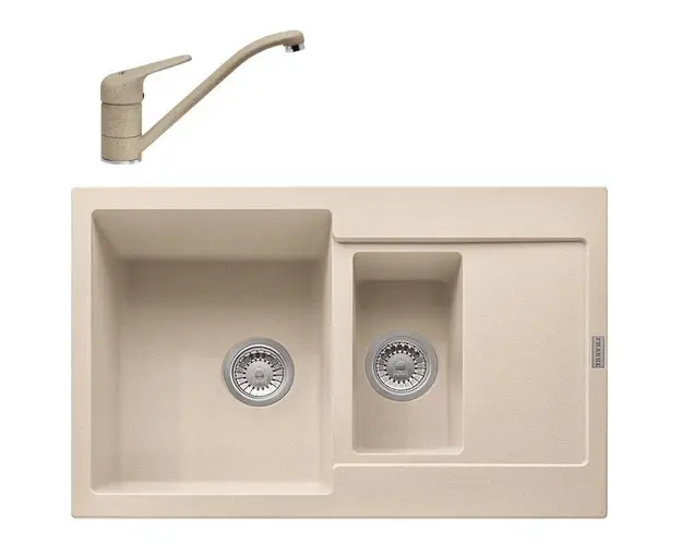 Pachet Franke Chiuveta MRG 651-78 + Baterie Novara Plus avena, 114.0491.669