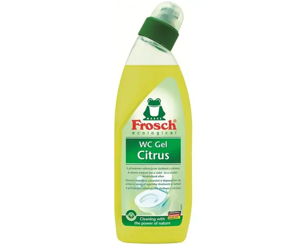 Detergent gel Frosch pentru vasul toaletei, Lamaie, 750ml