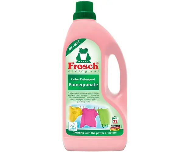 Detergent lichid de rufe colorate Frosch Rodie, 1.5 L, 22 spalari
