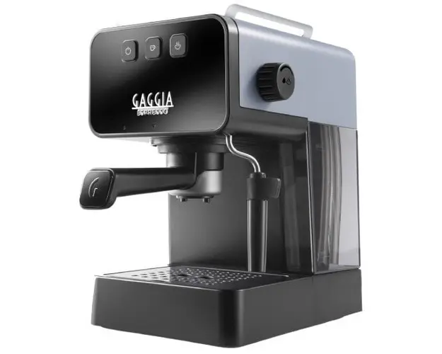 Espressor manual Gaggia Deluxe Grey Black EG2111/64, 15 bar, capacitate rezervor apa 1.2 l, 230V, 1900 W, oprire automata, functie Memo, negru/gri