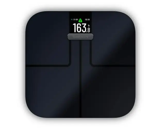 Cantar corporal Smart GARMIN Index S2, 180 kg, Wi-Fi, sticla securizata, negru