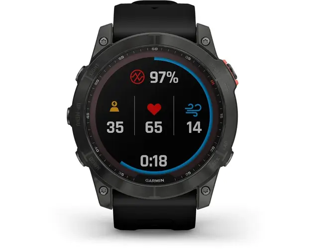 Ceas Smartwatch Garmin Fenix 7X Solar, 51 mm, Slate Gray/Black