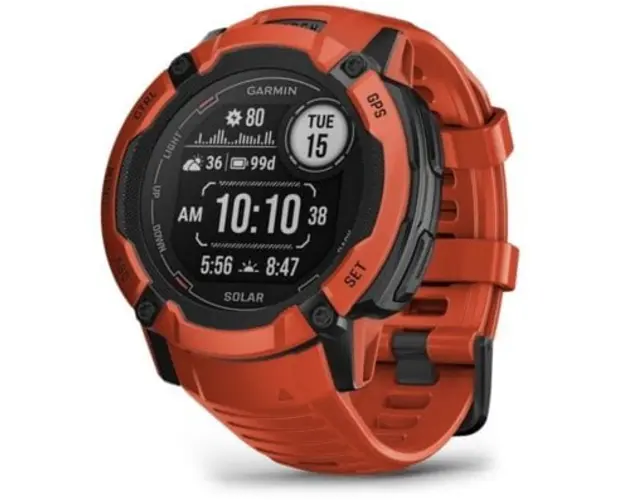 Ceas smartwatch Garmin Instinct 2X, Solar, Flame Red