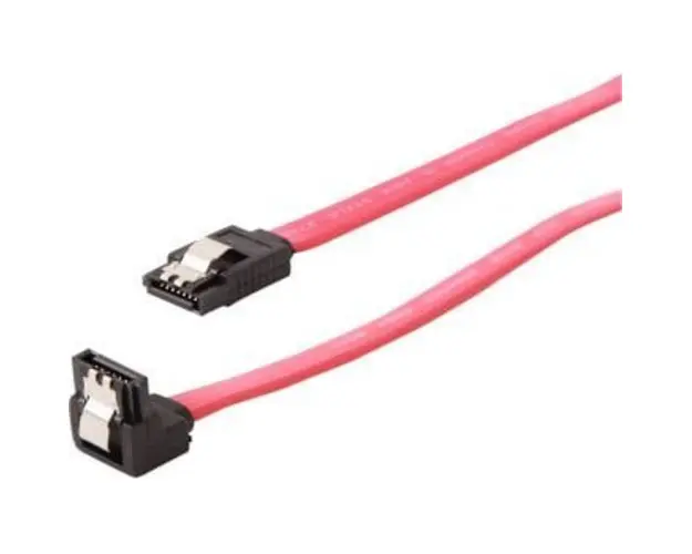 Cablu S-ATA 3 (T) la S-ATA 3 (T) in unghi drept, metal clips, 30cm