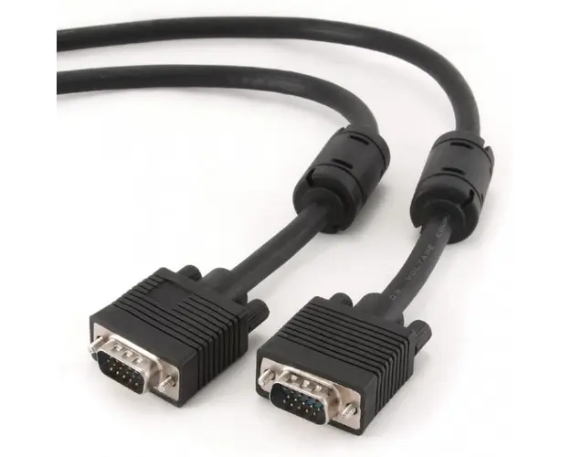 Cablu VGA 20m, (T/T), dubluecranat, miez ferita, calitate premium, black