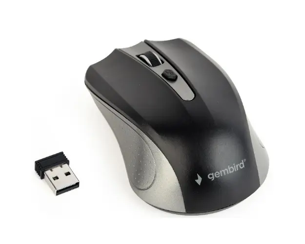 Mouse wireless Gembird, 1600 dpi, Negru / Gri, MUSW-4B-04-BG