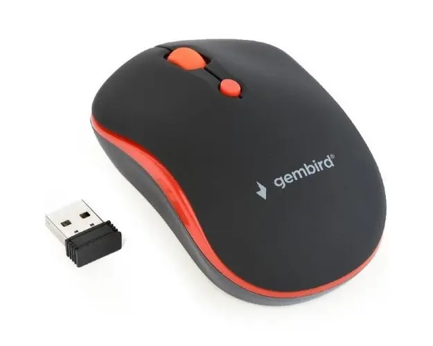 Mouse, wireless Gembird, 1600 dpi, Negru / Rosu, MUSW-4B-03-R