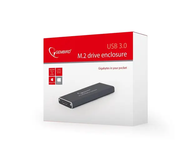 Rack Extern M.2 SATA SSD to USB 3.0, Aluminiu, black
