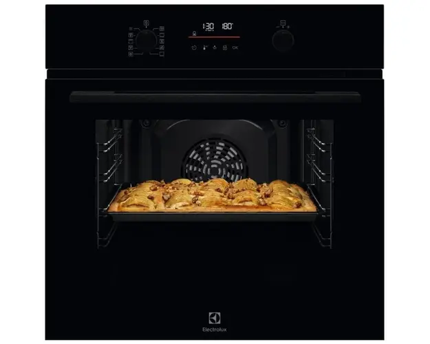 Cuptor incorporabil Electrolux EOFDP46BK, 65 l, Autocuratare pirolitica, Afisaj digital, Control touch, Grill, Clasa A+, Negru