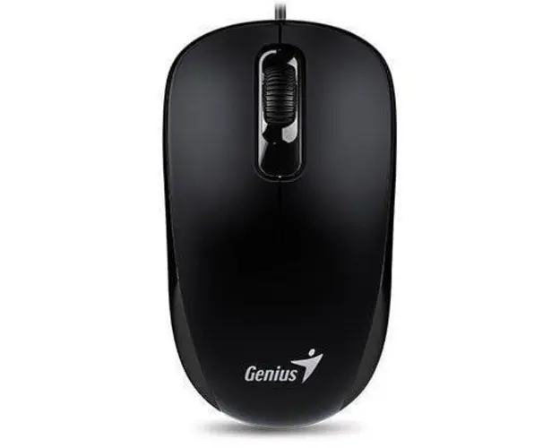 Mouse Genius cu fir, optic, DX110, 1000dpi, negru, plug and play, PS2