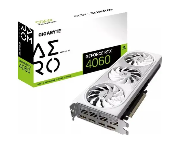 Placa video Gigabyte GeForce RTX 4060 AERO OC, 8GB GDDR6, 128 bit