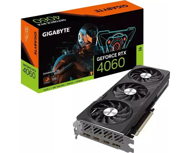 Placa video Gigabyte GeForce RTX 4060 GAMING OC, 8GB GDDR6, 128 bit