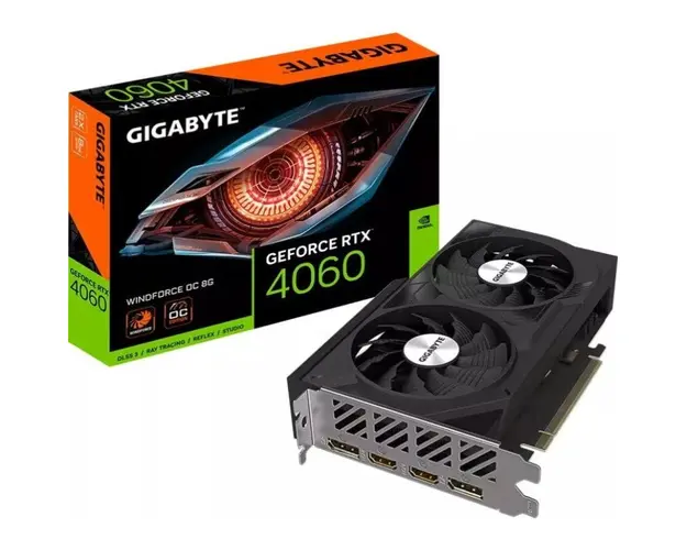 Placa video Gigabyte GeForce RTX 4060 WINDFORCE OC, 8GB GDDR6, 128 bit