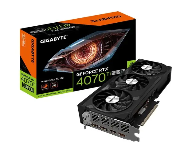 Placa video GIGABYTE GeForce RTX™ 4070 Ti Super WindForce3 OC, 16GB GDDR6X, 256-bit