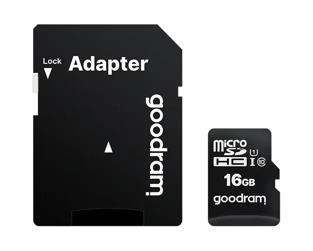 Card de memorie microSD Goodram 16GB,UHS I,cls 10 + adaptor