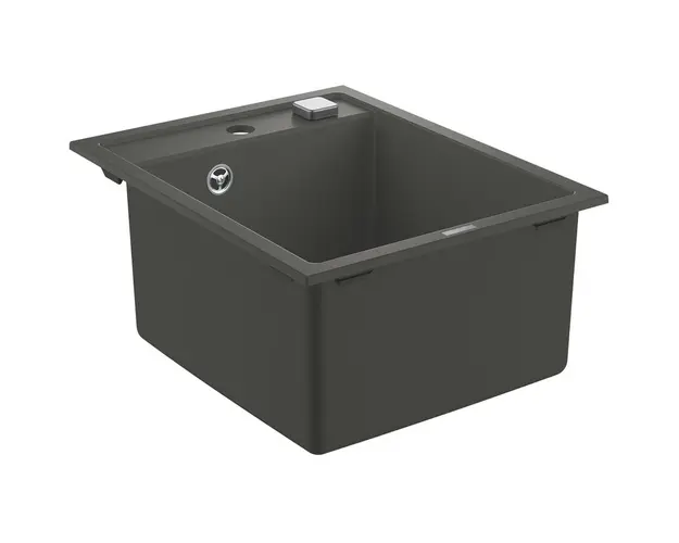 Chiuveta bucatarie Grohe, Granite Grey, K700, 400 x 500 mm, montare pe blat, evacuare automata, Kit montaj si evacuare, Antracit