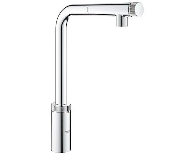 Baterie bucatarie, pipa inalta L, dus extractabil, Grohe Minta Smartcontrol crom lucios