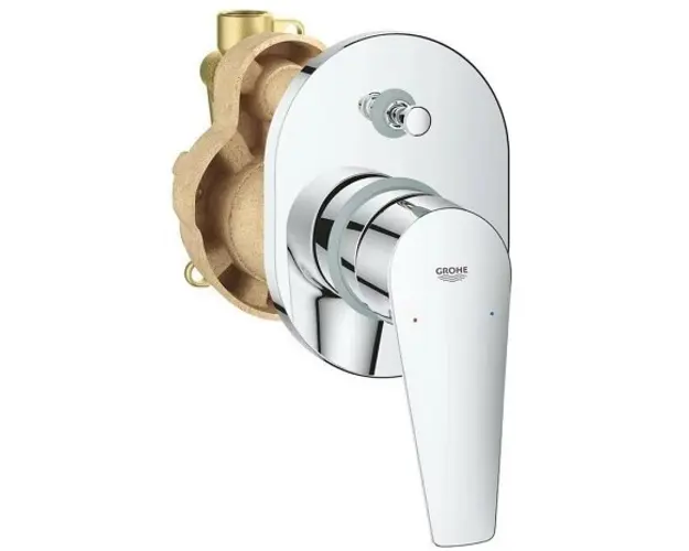 Baterie cada dus incastrata, crom, Ideal Standard Grohe BauEdge, 1/2&#039;&#039;, 2 iesiri, slim