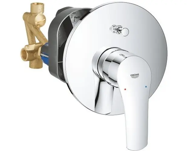 Baterie cada dus incastrata, crom, Ideal Standard Grohe Eurosmart New