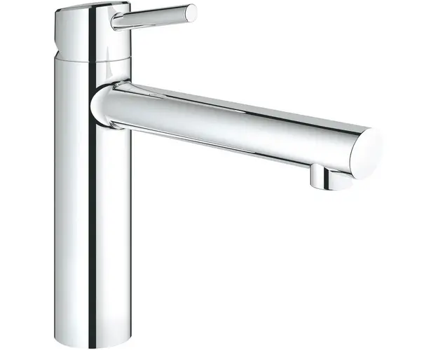 Baterie de bucatarie Grohe Concetto 31128001, 3/8&#039;&#039;, tip L, pipa medie, cartus ceramic, pivotanta, Crom