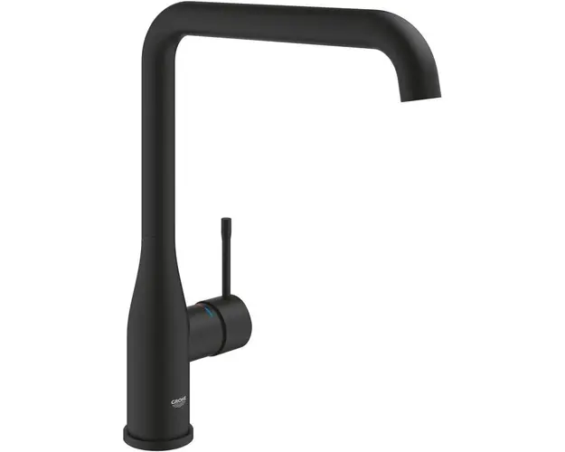 Baterie de bucatarie Grohe Essence 30505KF0, 3/8&#039;&#039;, tip L, pipa inalta, pivotanta, mat, Negru