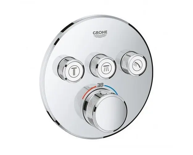 Baterie de dus incastrata cu termostat cu 3 iesiri GROHE seria GROHTHERM SMARTCONTROL