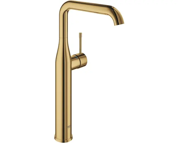 Baterie lavoar Grohe Essence 32901GL1, 3/8&#039;&#039;, monocomanda, marimea XL, pivotanta, fara evacuare, cartus ceramic, lucios, auriu