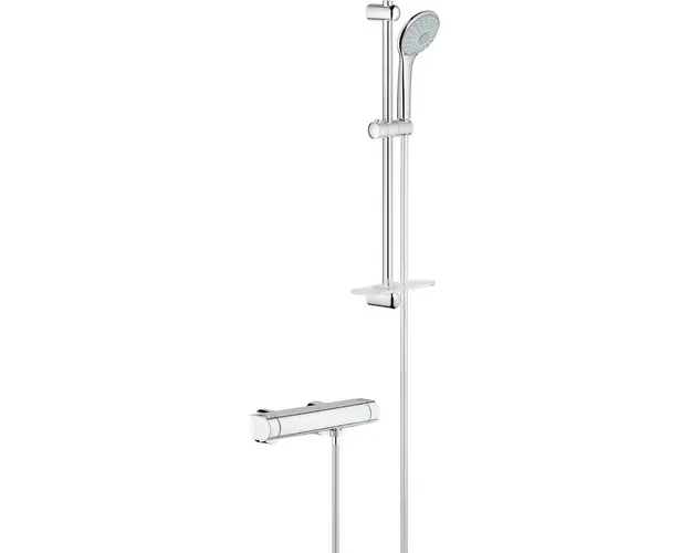 Baterie termostatica dus Grohe Grohterm 2000, cu set dus Euphoria 110, crom, 34195001