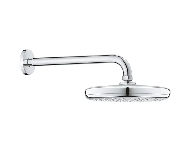 Cap dus fix Grohe New Tempesta 210, 1 jet si brat dus 286 mm, 9.5 l/min, crom, 26412000