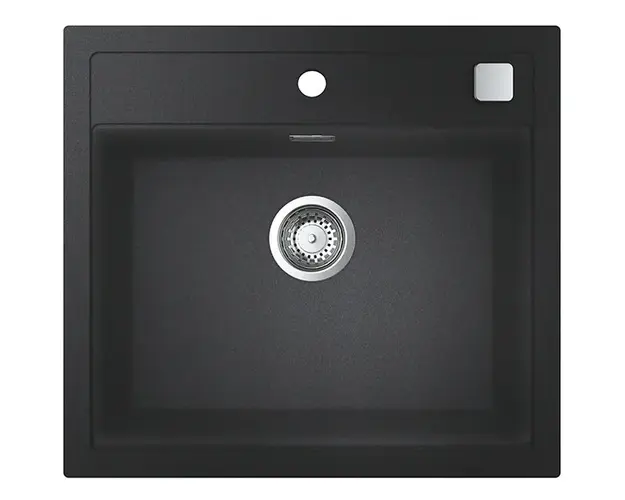 Chiuveta bucatarie Grohe K700 31651AP0, 1 cuva, compozit quartz, negru
