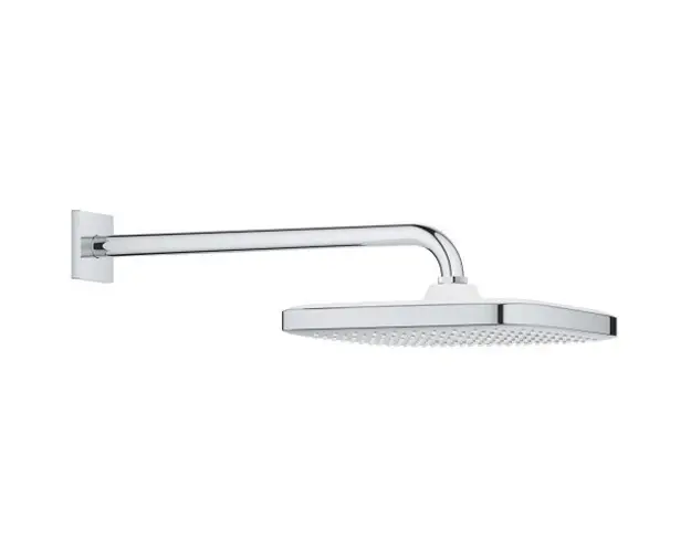 Set de dus cu para fixa si brat 380 mm, crom, Grohe Tempesta 250 Cube 1 jet