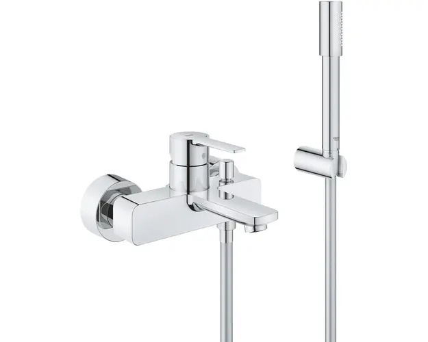 Sistem de cada Grohe Lineare, monocomanda, cartus ceramic, aerator, para dus inclusa, diverter, limitator temperatura, crom