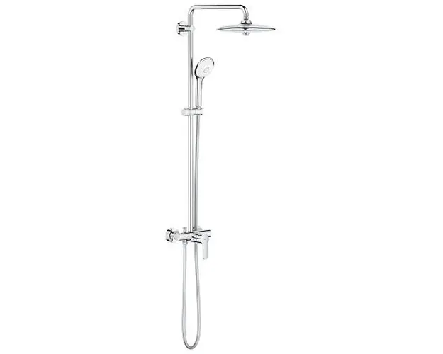 Sistem de dus fix si mobil, cu baterie monocomanda, crom, Grohe Euphoria System 260