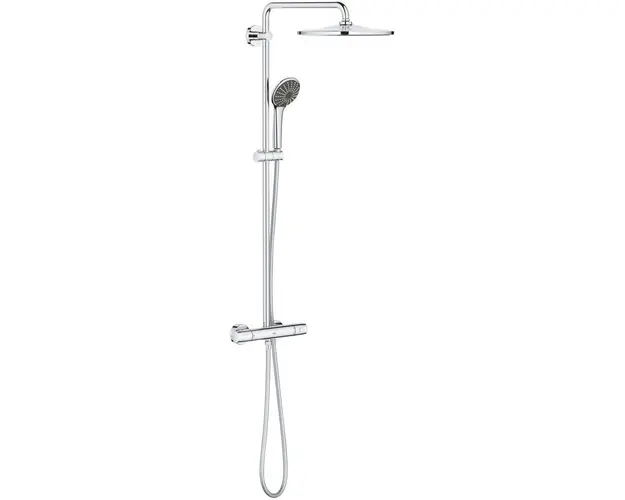 Sistem de dus Grohe Vitalio Joy 310 26400001, 1/2&#039;&#039;, aparent, 310 mm, termostat, anti-oparire, anti-calcar, crom