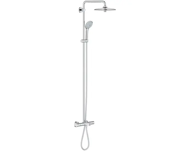 Sistem dus Grohe Euphoria 260, cu pipa cada, termostat, 3 jeturi, crom, 27475001