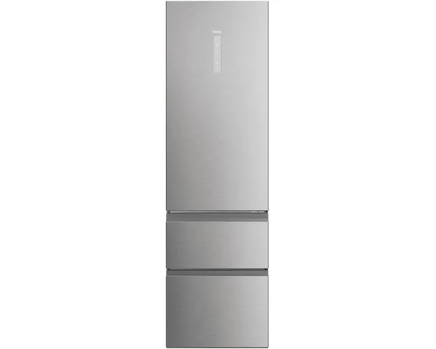 Combina frigorifica Haier HTW5620DNMG, 414 l, Total No Frost,Clasa D, WiFi, MyZone, Humidity Zone, SuperCooling, SuperFreezing, Holidays, H 205 cm, Inox