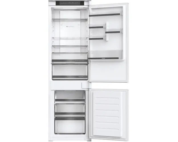 Combina frigorifica incorporabila Haier HBW5518E, 248 l, Total No Frost, Air surround, Clasa E, Compresor Inverter, Conectivitate WIFI/ hOn app, H 177 cm, Alb