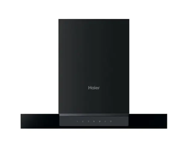 Hota incorporabila decorativa Haier HATS6DS46BWIFI, Putere de absorbtie 852 mc/h, 5 Viteze, Wi-Fi + Bluetooth, Control Touch, Filtre Carbon, 60 cm, Clasa A+, Negru