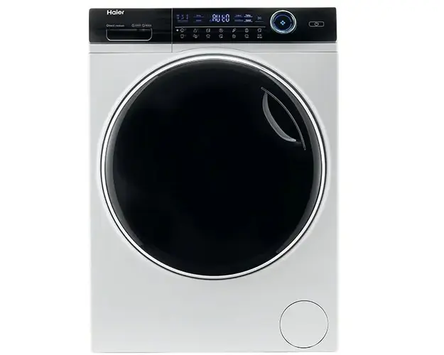 Masina de spalat Haier HW100-B14979-S , Motor Direct Motion, 10 kg, clasa A, 1400 rpm, Refresh, ABT, Steam, Drum light, Dual spray, Pillow Drum, display Led cu Touch control, iTime, Smart Detecting, alba - usa neagra
