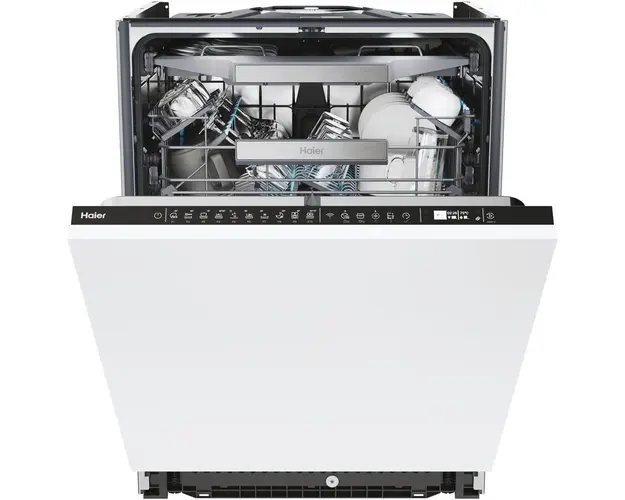 Masina de spalat vase incorporabila Haier XI 6B0M3PDB, 16 seturi, 10 programe, Motor Inverter, WiFi, Deschidere automata usa, Senzor incarcare, Senzor grad murdarie, Clasa B, 60 cm