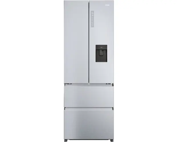 Side by side French Door Haier HFR5720EWMG, 477 l, Total No Frost, Clasa E, Air Surround, Humidity Zone, My Zone, Top Led, Dispenser apa, H 201 cm, Argintiu