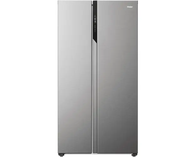Side by side Haier HSR5918DNMP, 528 l, Total No Frost, Multi air flow, Clasa D, SuperCooling, SuperFreezing, Holidays, H 177 cm, Inox