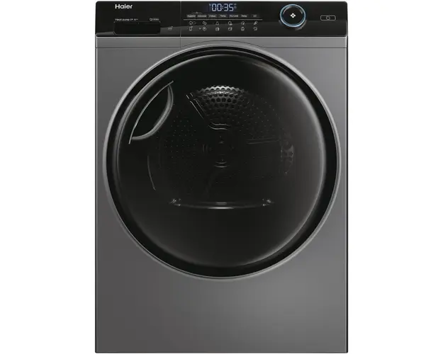 Uscator de rufe Haier HD80-A3959R-S, Pompa de caldura, 8 kg, Clasa A+++, Motor Inverter, i-Refresh, Dry Sensor, WiFi, Antracit