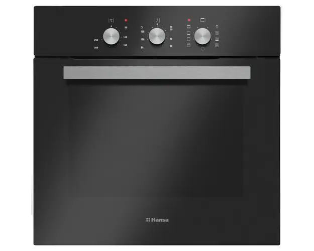 Cuptor electric incorporabil Hansa BOES68161, 62 l, 8 functii, Clasa A, Negru