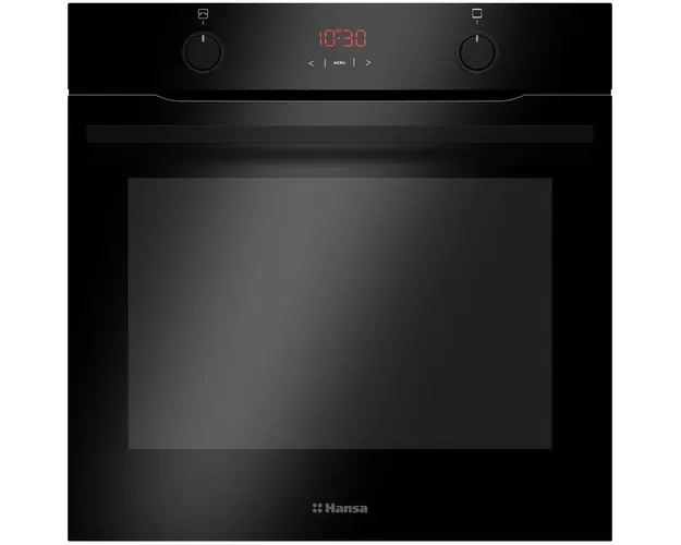 Cuptor incorporabil Hansa BOES683020, X-Type, 9 functii, 77 l, Grill, Timer electronic, Clasa A, Negru