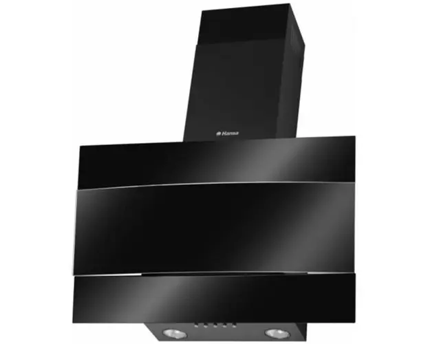 Hota decorativa Hansa OKC624SH, Putere de absorbtie 244 mc/h, 1 motor, 60 cm, Negru